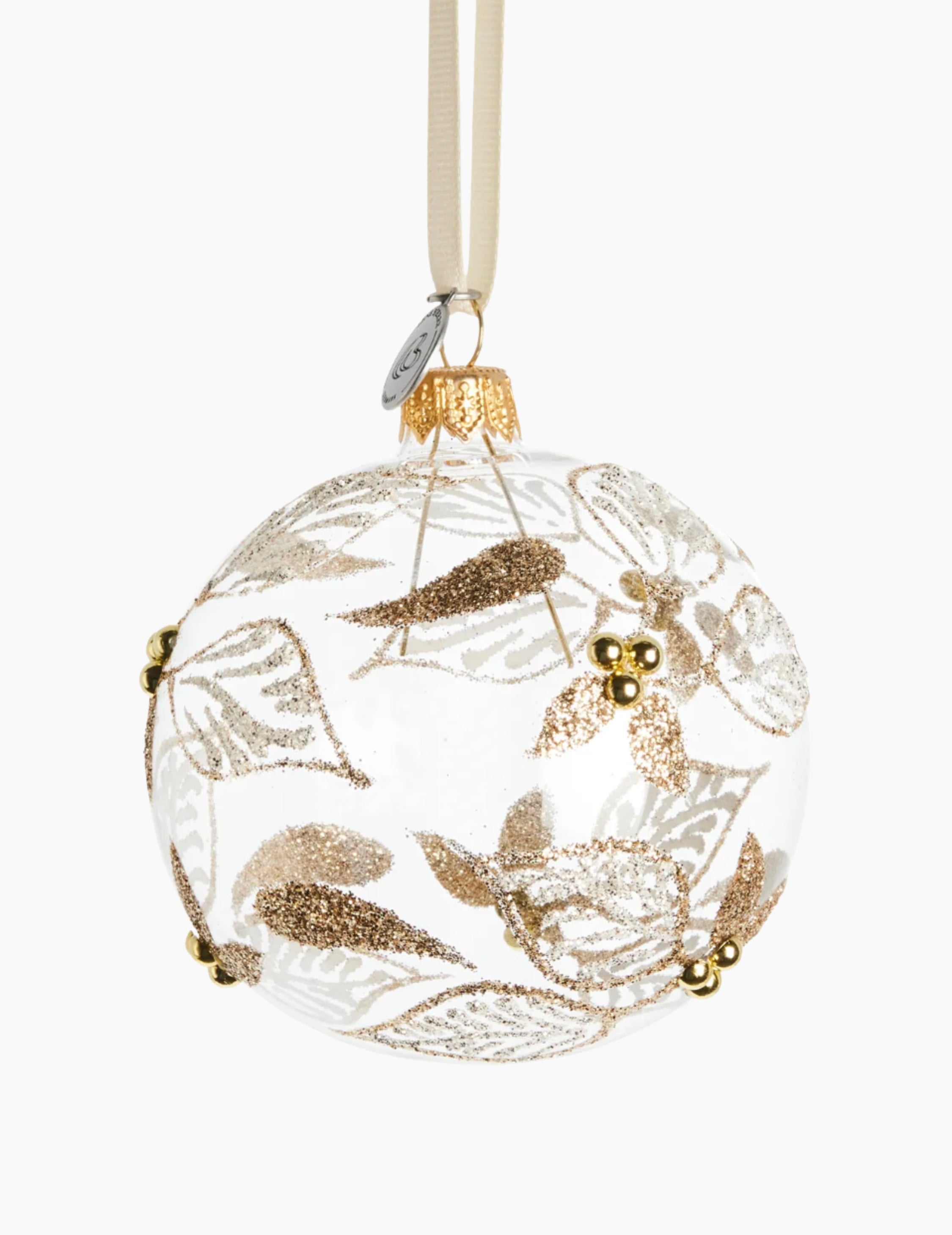 Weihnachtskugel aus Glas Gold