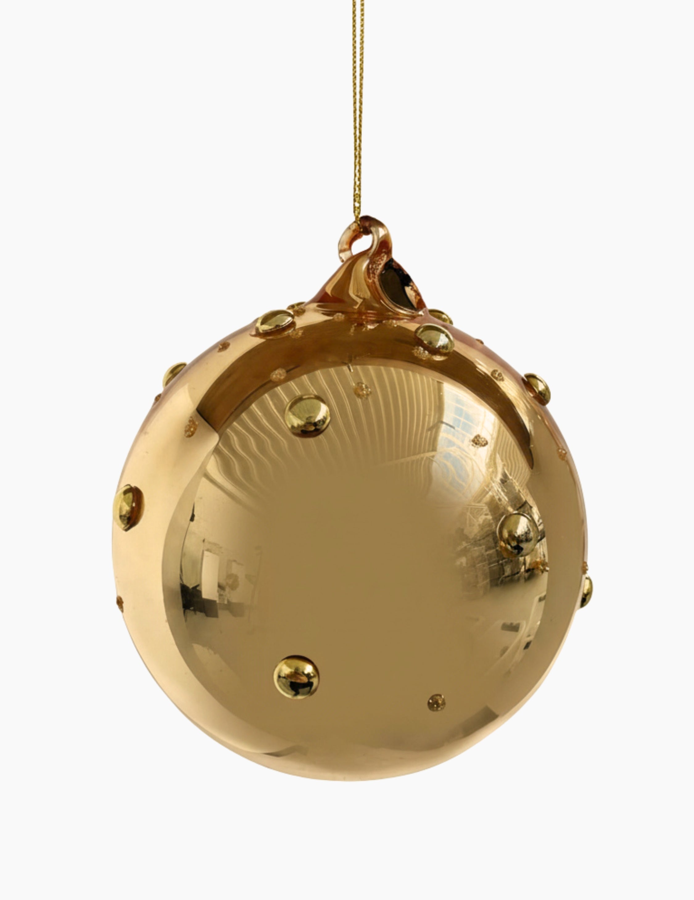 Weihnachtskugel aus Glas Gold