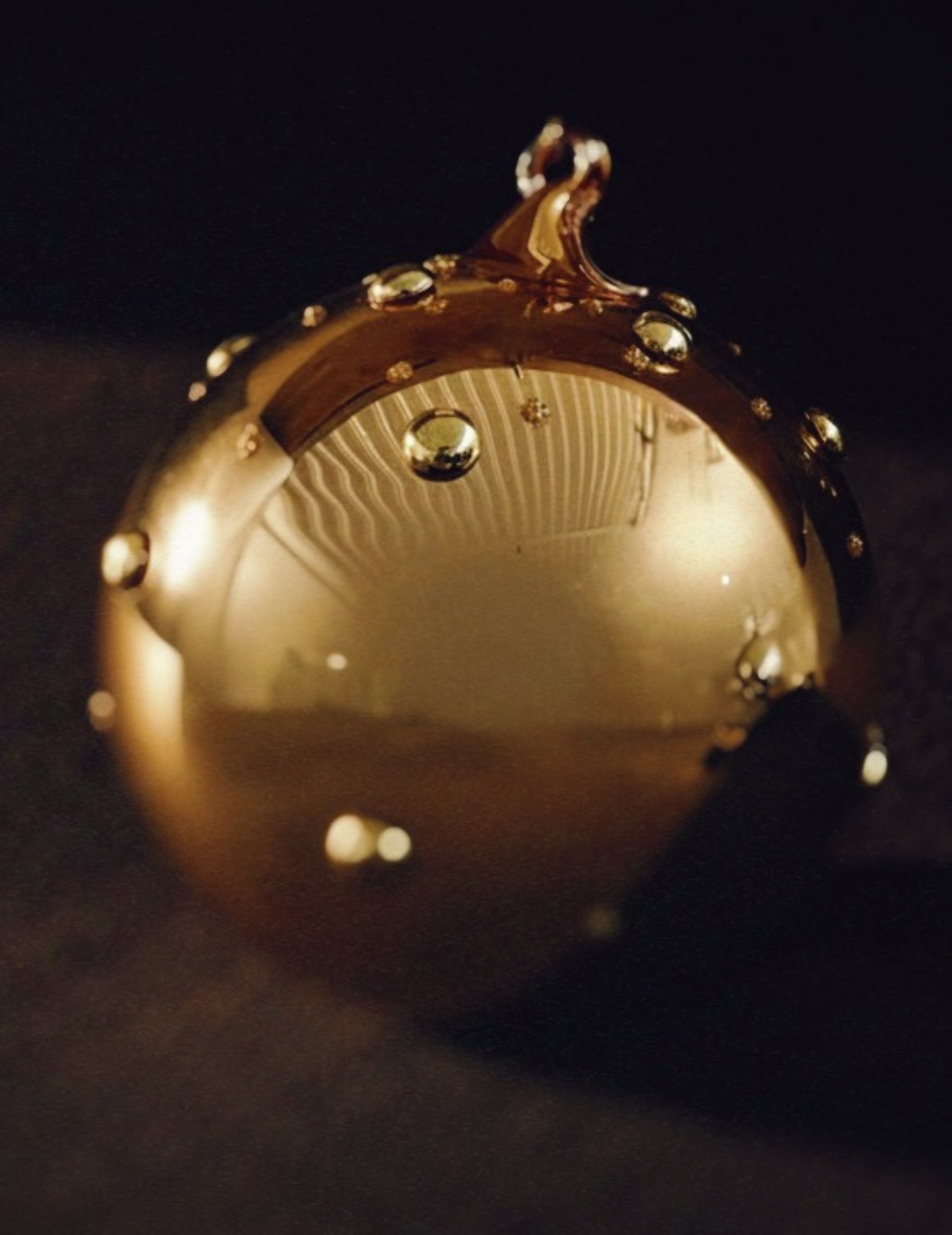 Weihnachtskugel aus Glas Gold