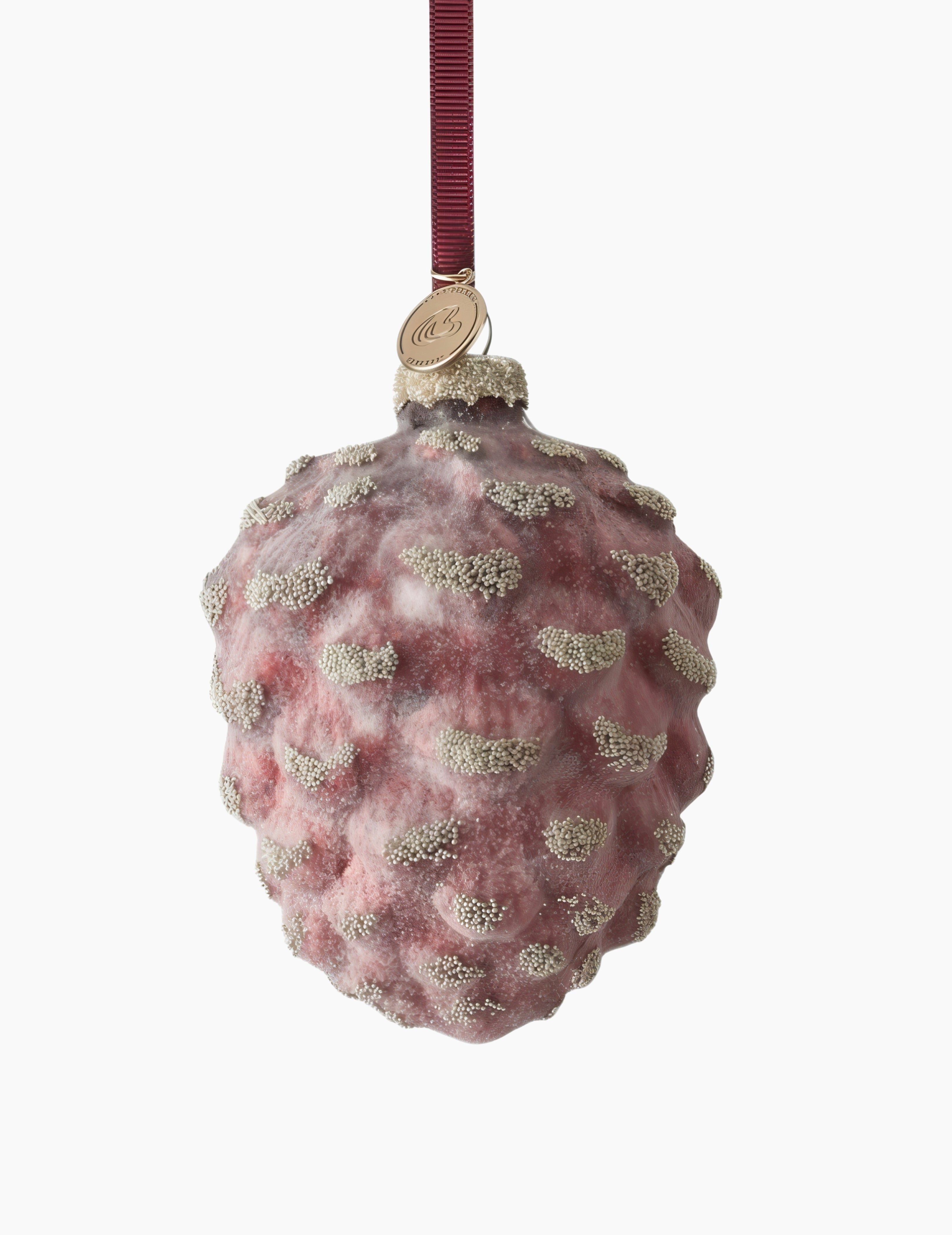 Weihnachtsornament aus Glas Zapfen Rot