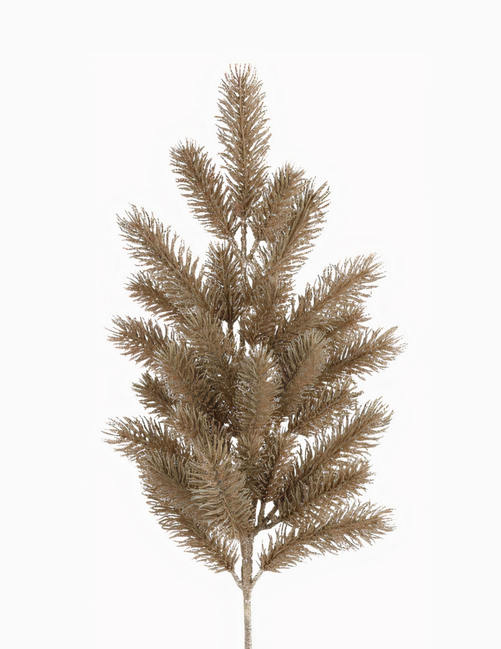Artificial Flower Fir Branch Glitter Gold