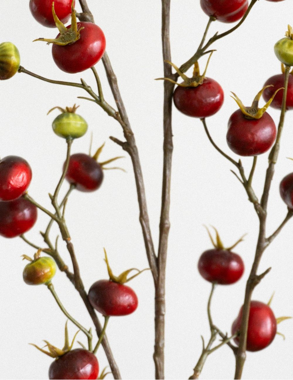 Kunstblume Apfelrose Rot