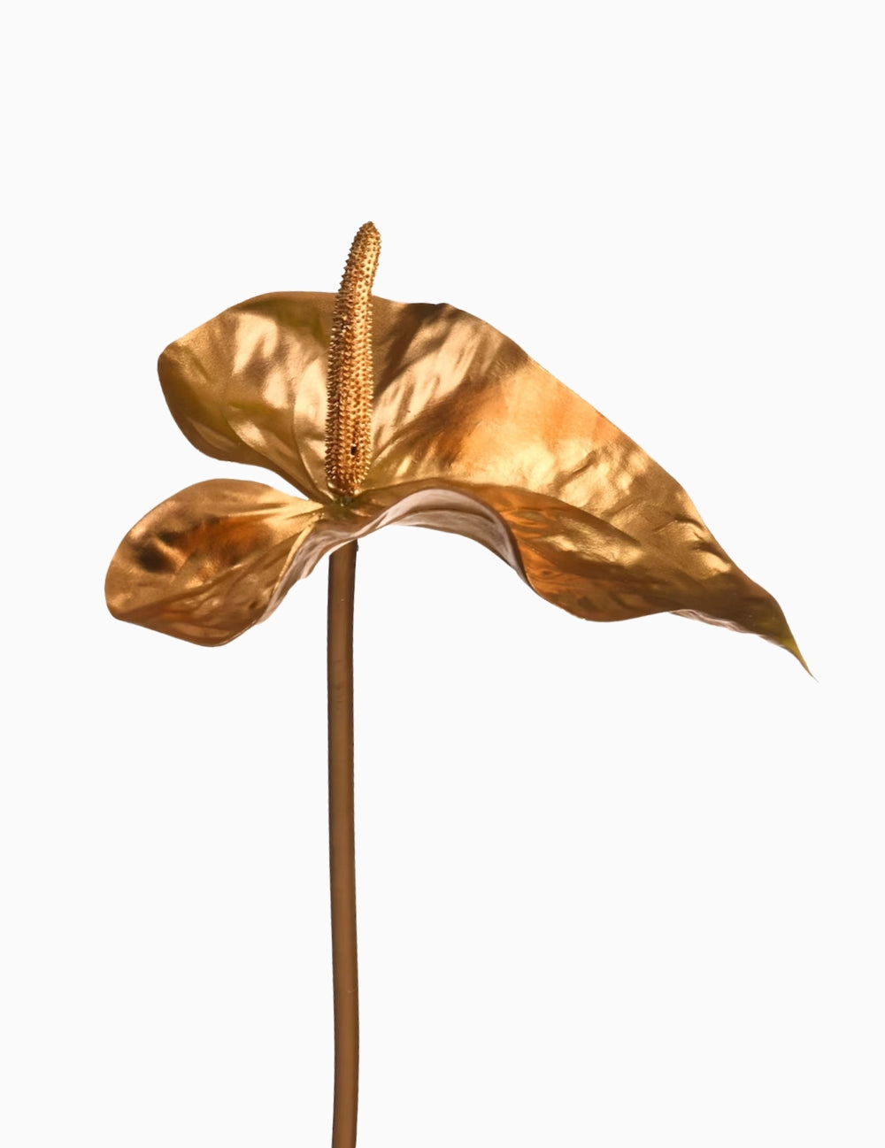 Kunstblume Flamingoblume Gold