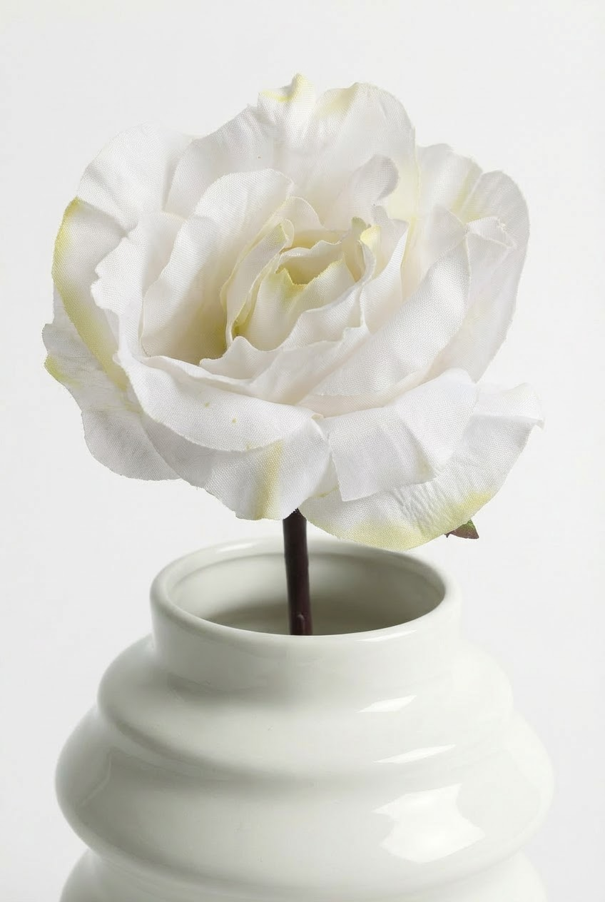 Kunstblume Rose 'Real Touch' Weiß