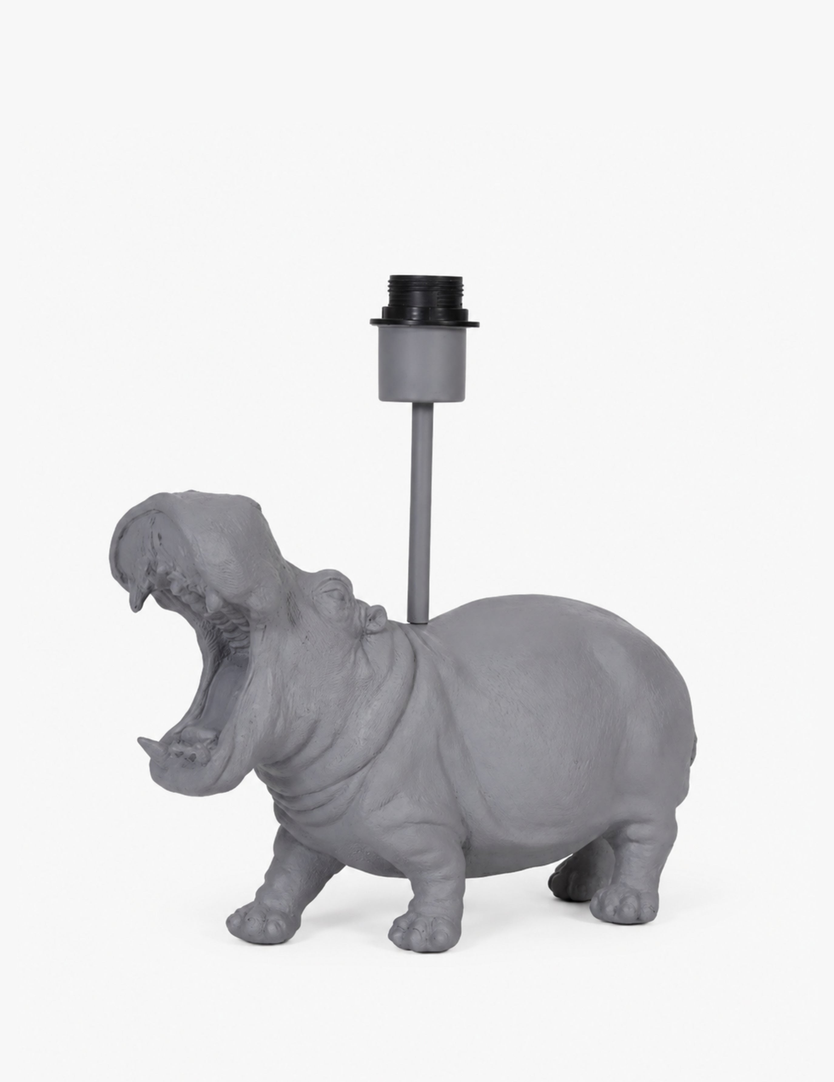 Lampenfuß Nilpferd Grau
