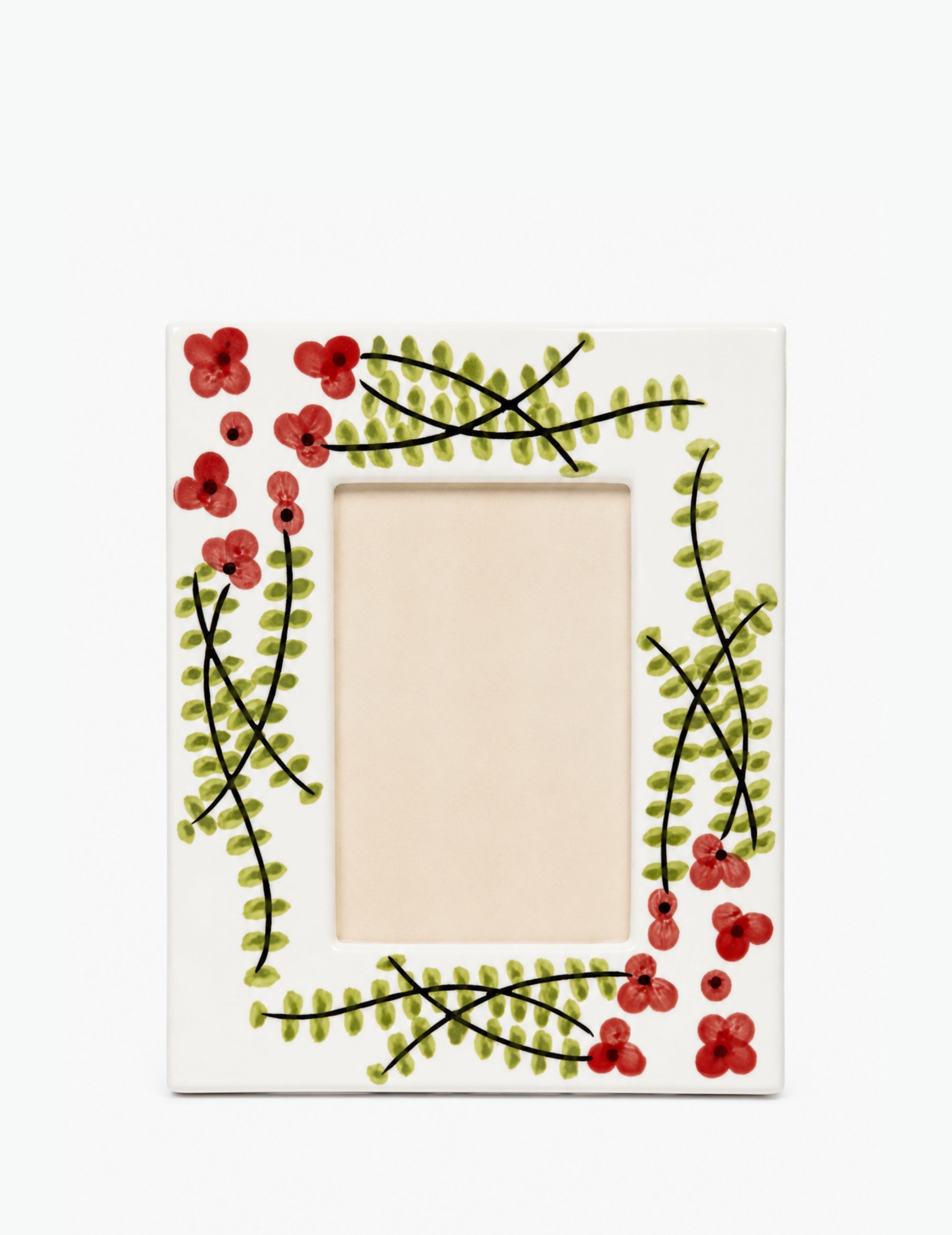 Keramik-Bilderrahmen mit Blumenmuster