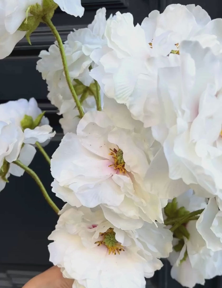 Kunstblume Mohnblume 'Real Touch' Weiß